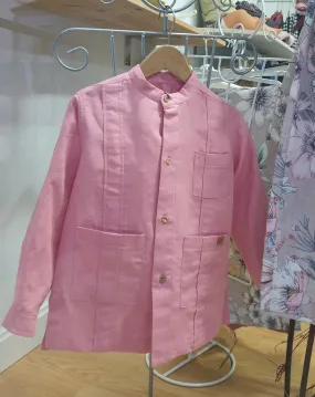 A Camisa Guayabera niño lino Rosa JV R130439