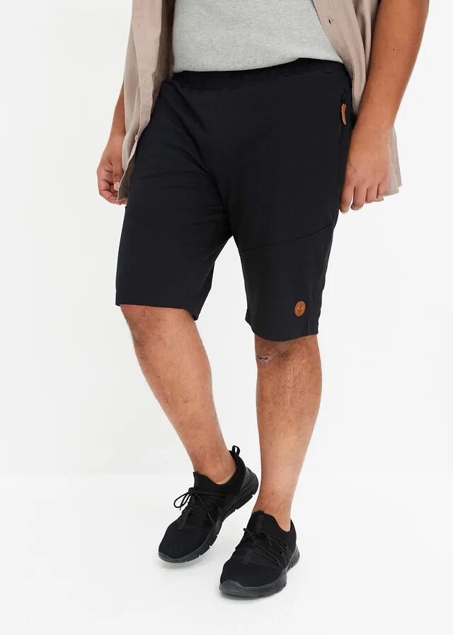 Bermudas de chándal con corte regular Negro