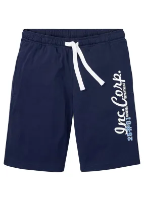 Bermudas de punto Azul marino estampado