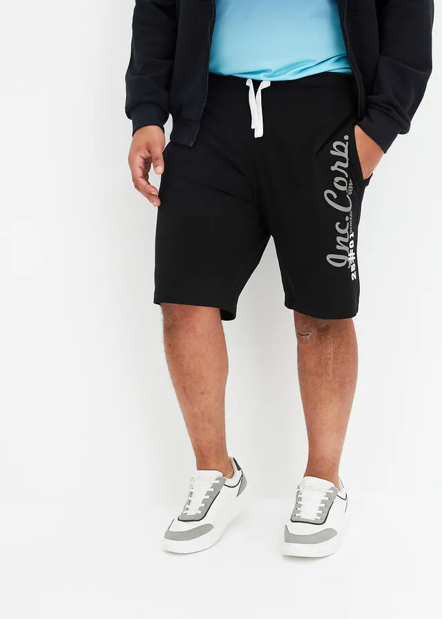 Bermudas de punto Negro estampado