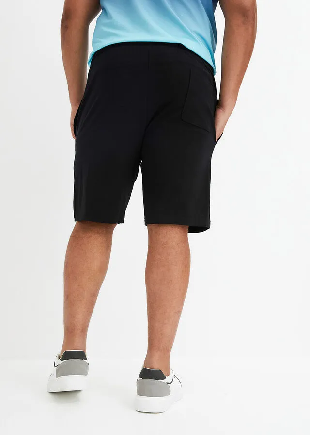 Bermudas de punto Negro estampado