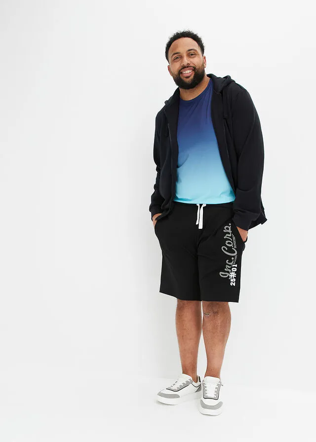 Bermudas de punto Negro estampado