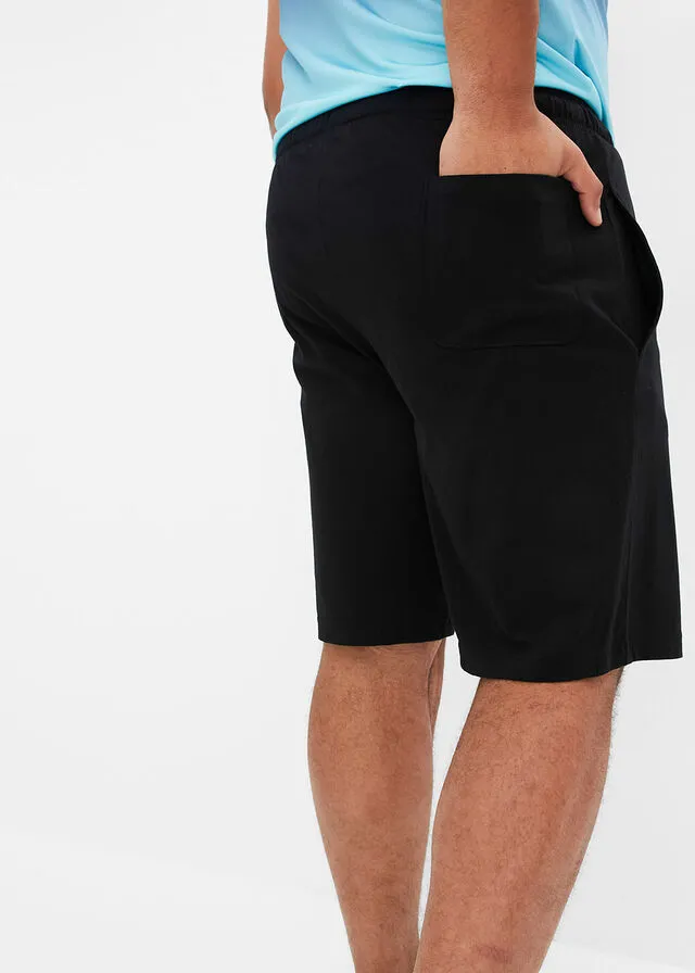 Bermudas de punto Negro estampado