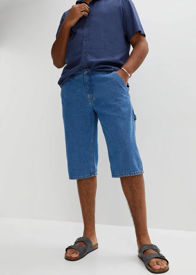 Bermudas vaquera largas de corte holgado Denim