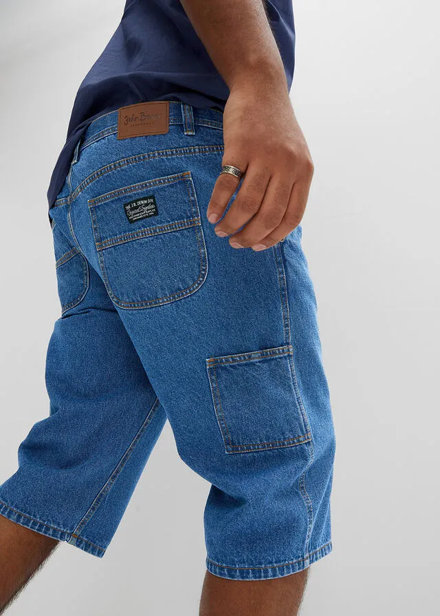 Bermudas vaquera largas de corte holgado Denim