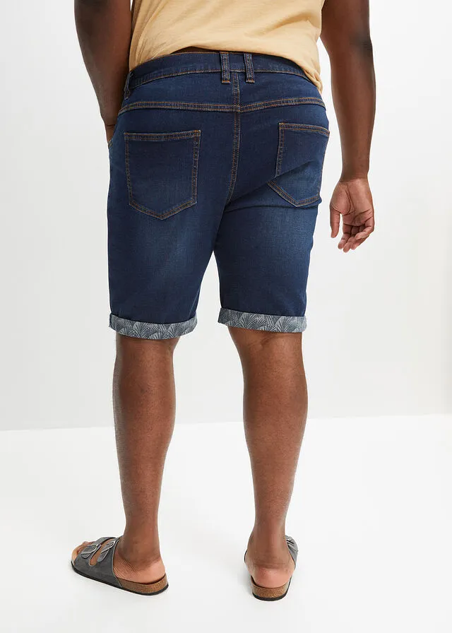 Bermudas vaqueras elásticas de corte regular Denim claro