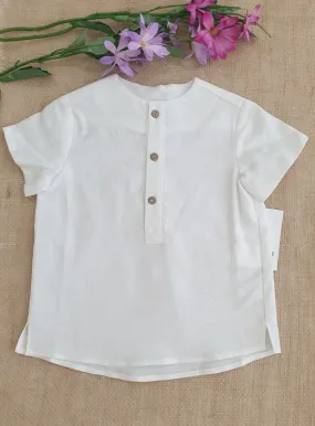 Camisa manga corta niño blanca R130393