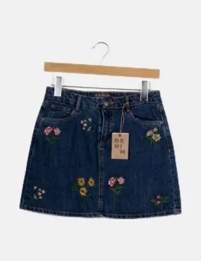 El Corte Inglés Falda denim azul marina