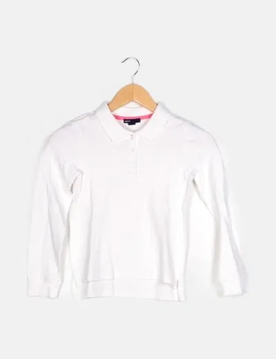 GAP Polo blanco manga larga