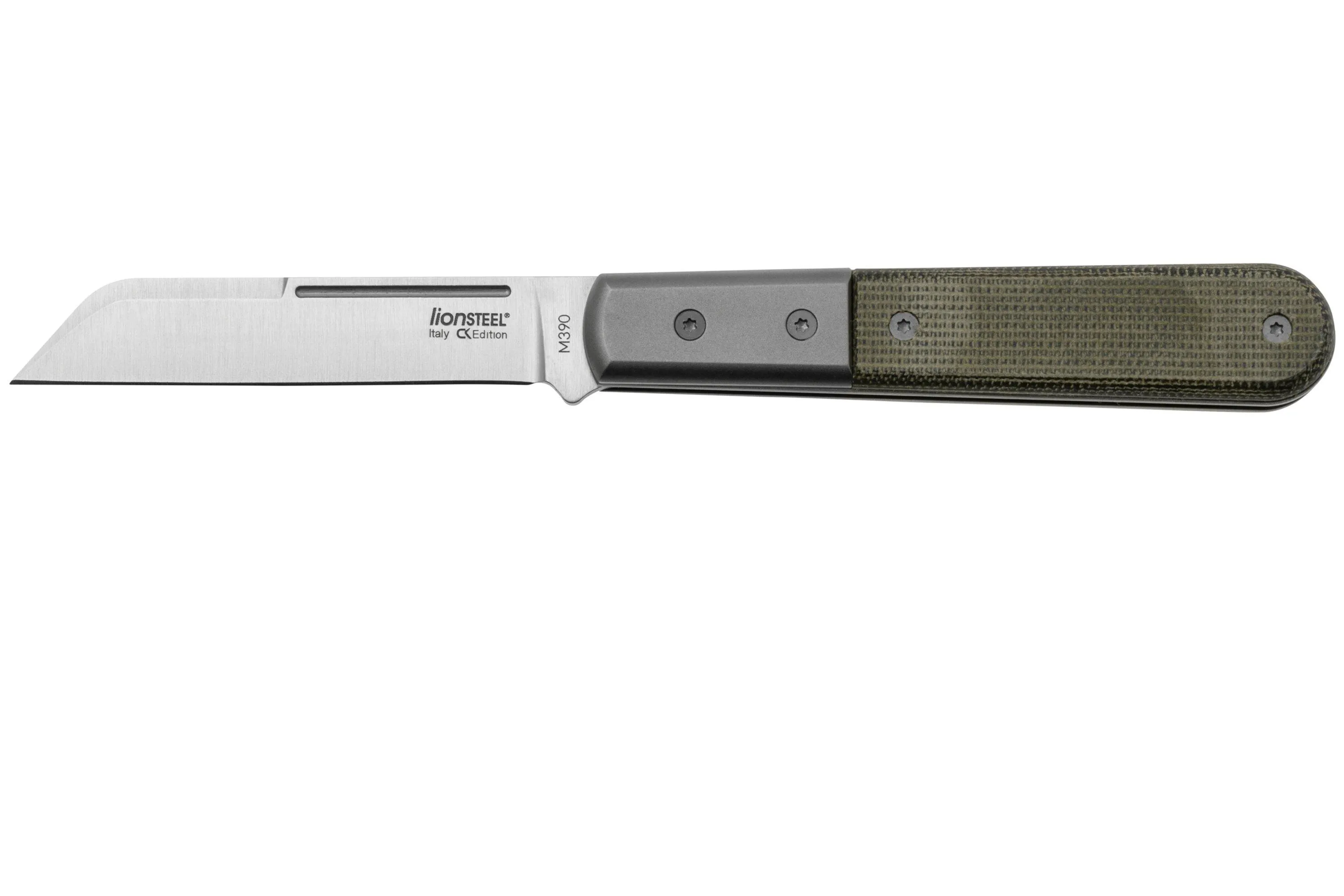 LionSteel Dom Barlow CK0115-CVG Green Canvas Micarta, navaja
