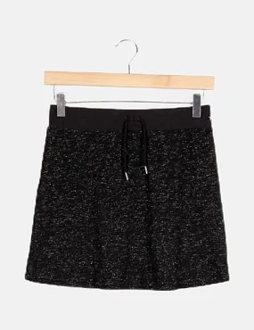 Mango Falda negra hilo lurex