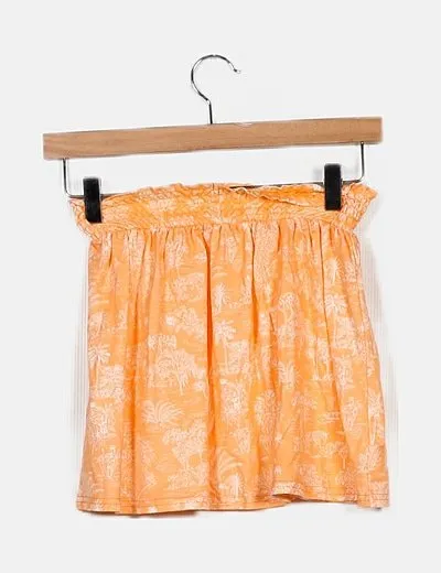 Name it Falda naranja print floral