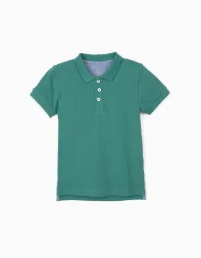 Polo niño manga corta piqué R150040 VERDE