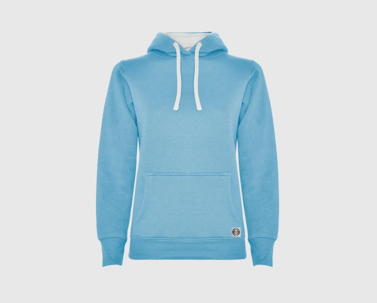 Sudadera capucha bicolor mujer 