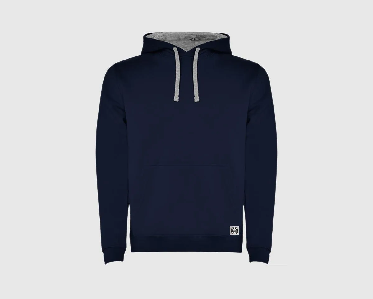 Sudadera capucha bicolor unisex 