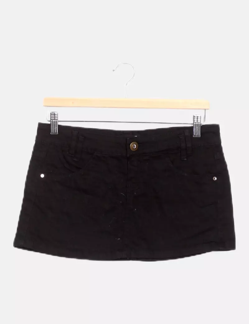 Suiteblanco - Blanco Falda mini denim negra