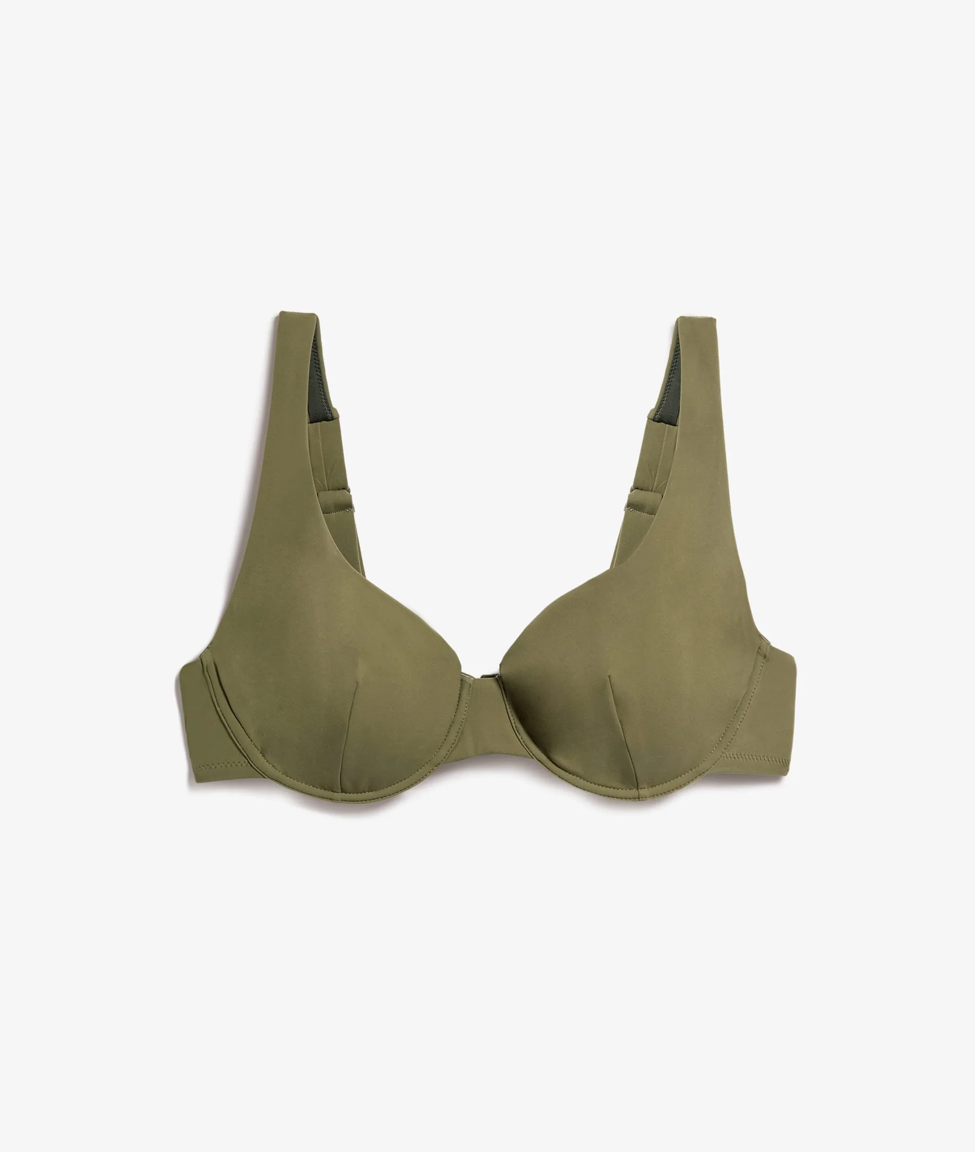 Sujetador bikini sin relleno. Copa C-E SCULPT KAKI - ETAM