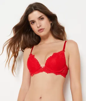 Sujetador nº2: Push up de encaje floral. Copa B-C INSTANT ROUGE - ETAM