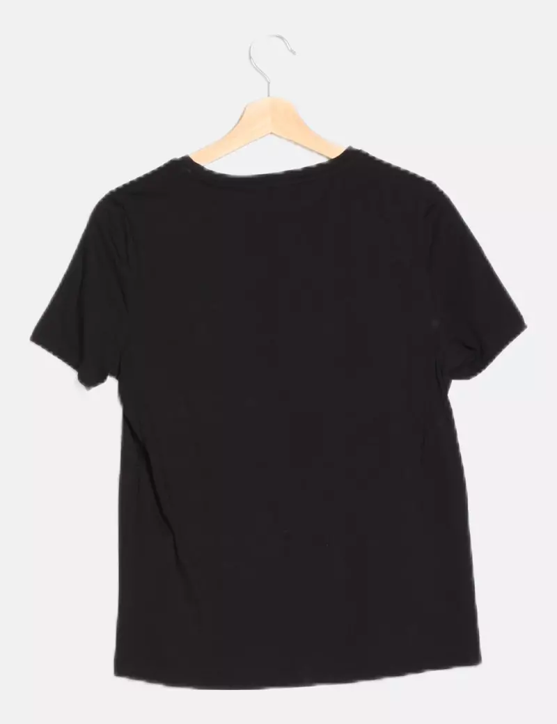 Vero Moda Camiseta negra estampada