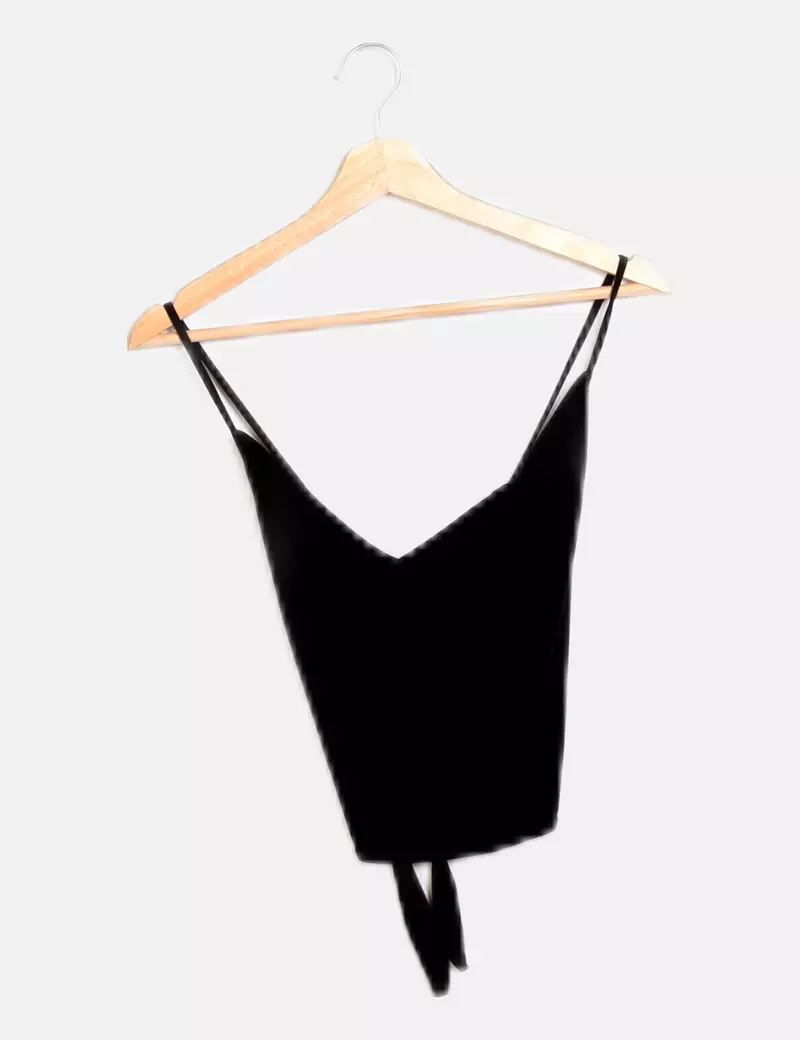 Vero Moda Top negro espalda abierta