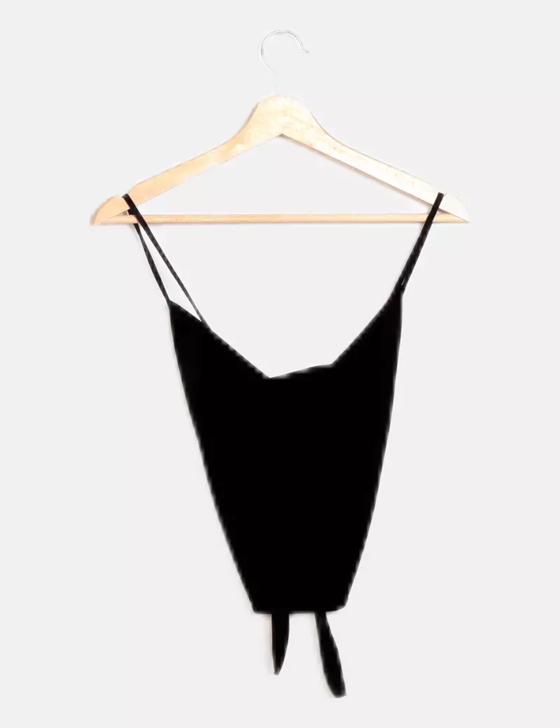 Vero Moda Top negro espalda abierta