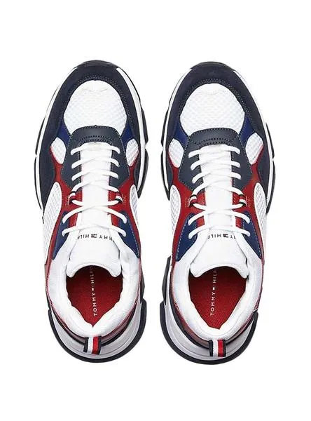 zapatillas tommy jeans chunky azul para hombre