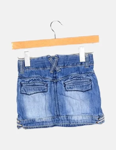 Zara Falda azul denim