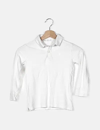 Zara Polo blanco manga larga